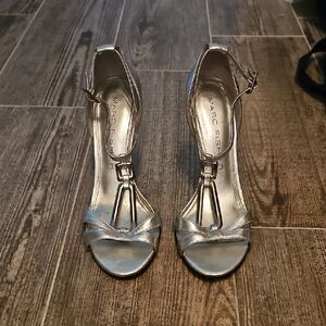 Marc Fisher Metallic Silver Heels